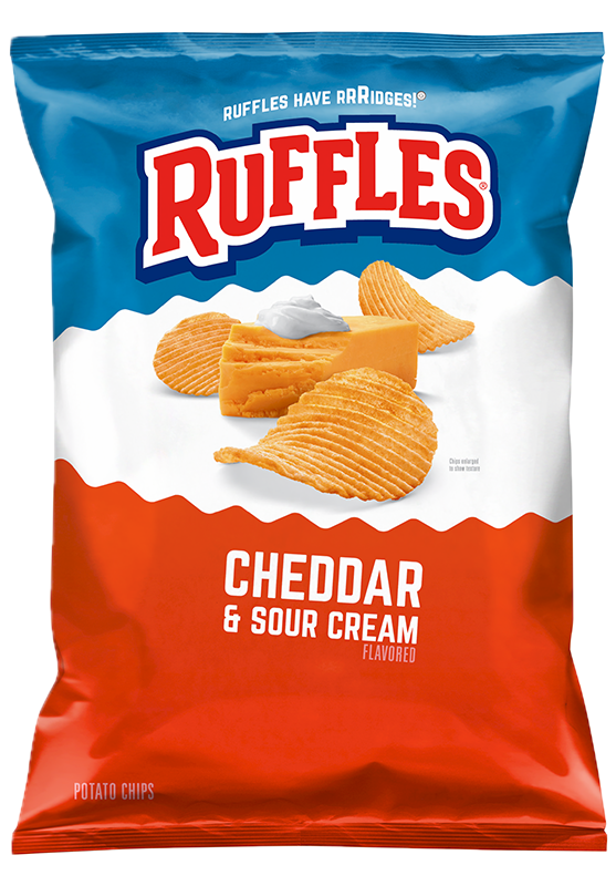 RUFFLES® Cheddar & Sour Cream Flavored Potato Chips | Ruffles